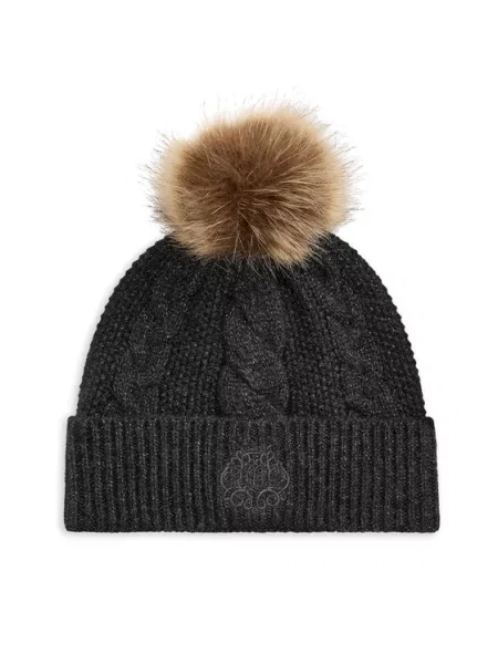 LAUREN RALPH LAUREN Kapa Temno siva črna