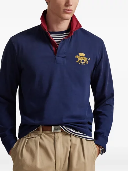 Μικρός κάλτσες Polo Ralph Lauren με κέντημα από ζέρσεϋ μπλε