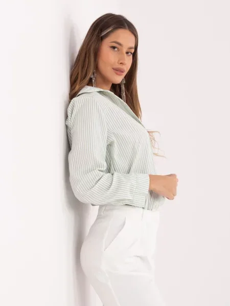 Prugasti prugasta košulja Factory Price bijela