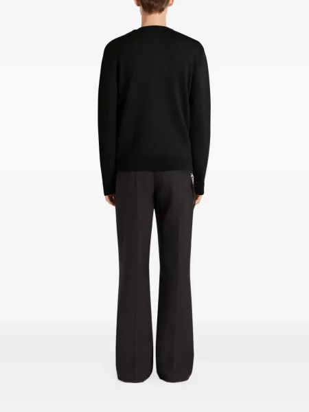 Pulover Courreges cu decolteu rotund negru