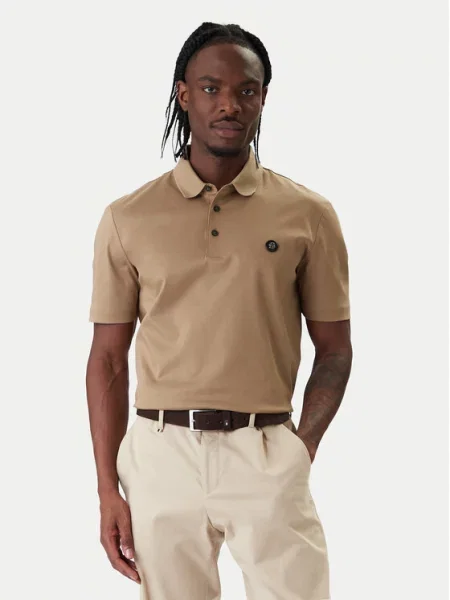 Tricou polo Boss Black bej