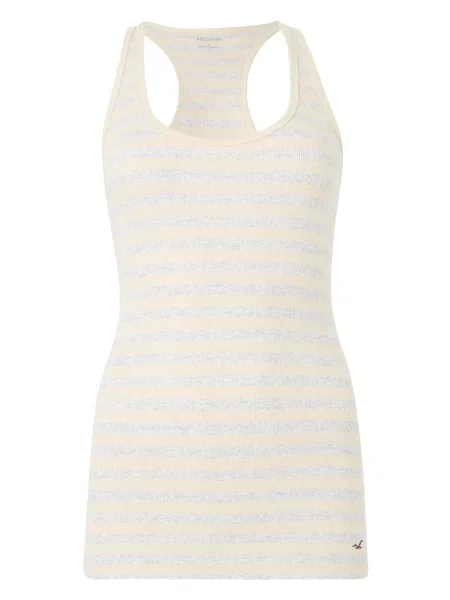 HOLLISTER Top galben pastel / deschis gri