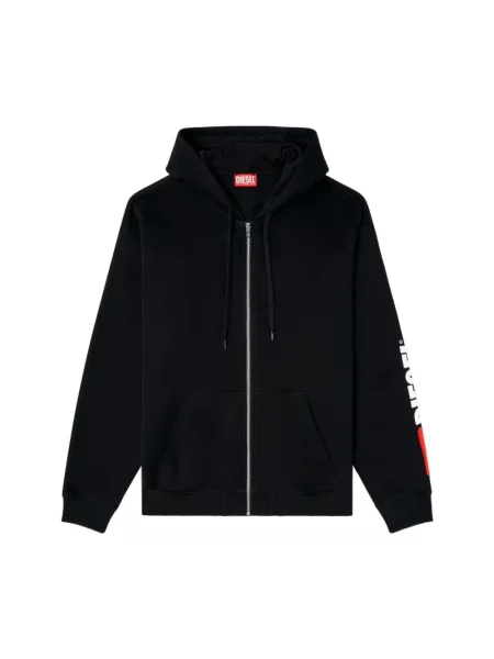 Bluza z kapturem Diesel z kapturem czarna