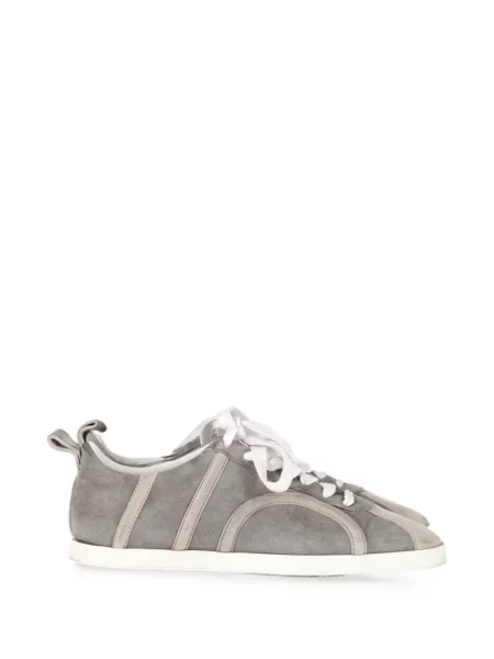 Sneakerși Toteme cu șireturi din piele de căprioară gri