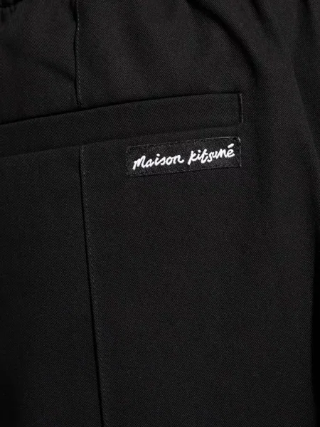 Pantaloni Maison Kitsune negru