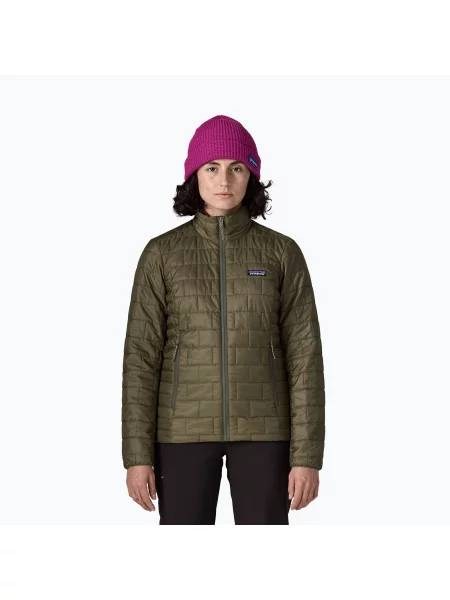 Geacă izolată pentru femei Patagonia Nano Puff basin green verde