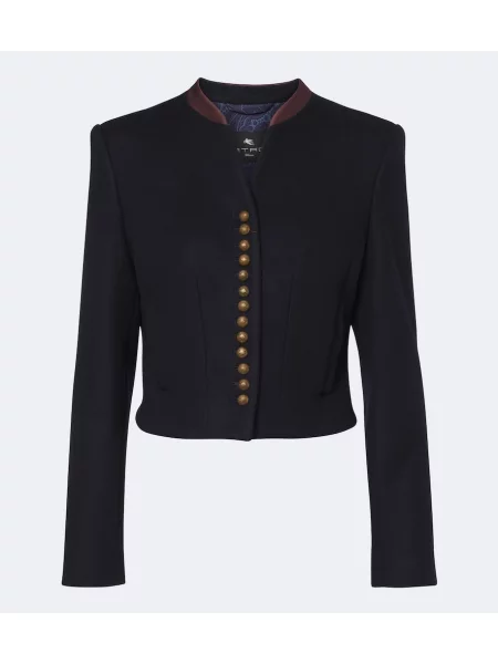Geacă Etro de lână albastru