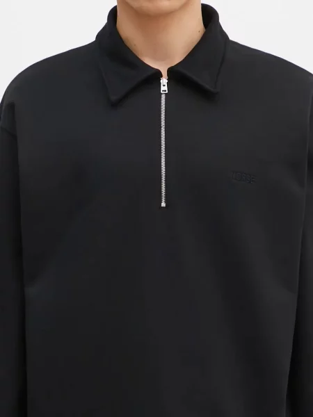 Однотонный свитер Norse Projects на полумолнии черный
