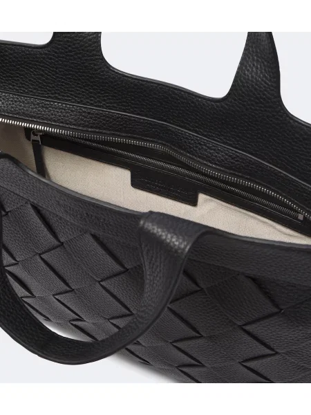 Servietă Bottega Veneta din piele negru