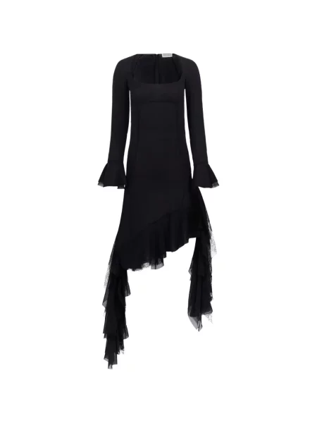 Rochie midi Nina Ricci asimetrică negru