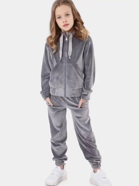 Велюровий Дитячий Спортивний костюм Timbo сірий
