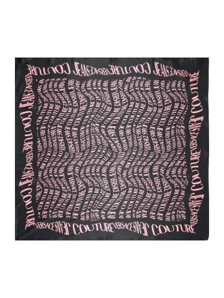 Fular Versace Jeans Couture de mătase negru