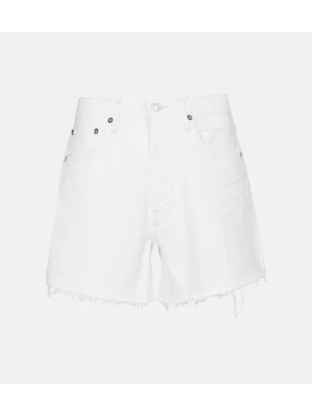 Szorty jeansowe Agolde białe