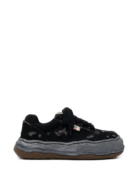 Sneakerși Maison Mihara Yasuhiro rupți din canvas negru