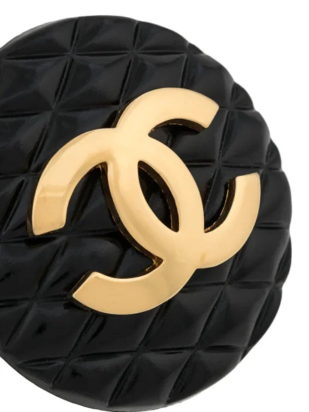 Prošívané náušnice Chanel Pre-owned zlaté