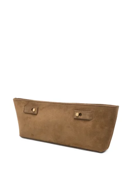 Clutch Erika Cavallini σουέτ καφέ