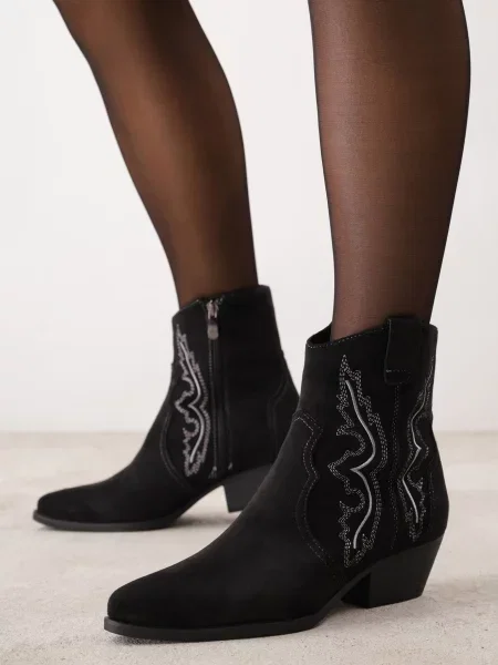 Botine Seastar cu toc conic conici negru