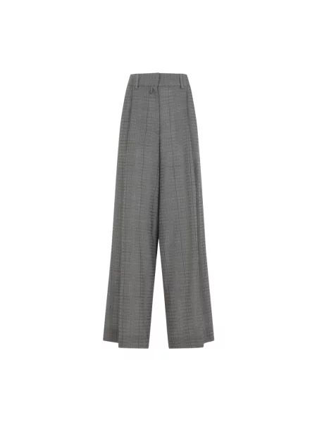 Spodnie Dries Van Noten wełniane szare