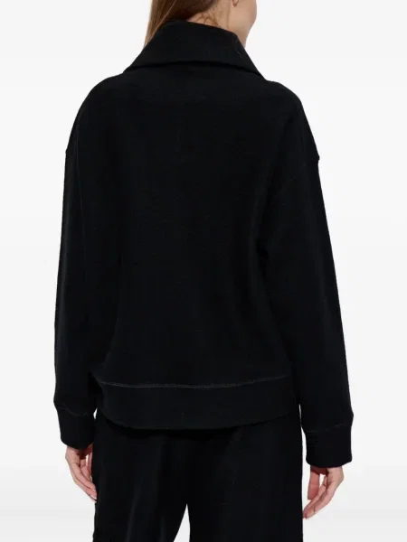 Hanorac Jil Sander de jumătate de fermoar negru