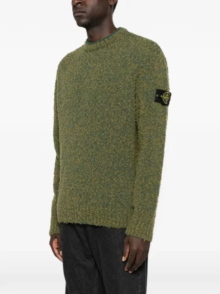Lung pulover Stone Island cu strasuri verde