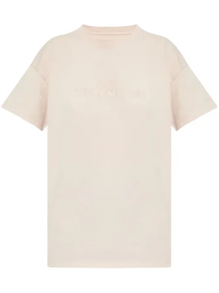 Tricou Maison Margiela cu broderie roz