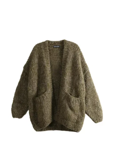 Cardigan Casey Casey tricotate chunky verde