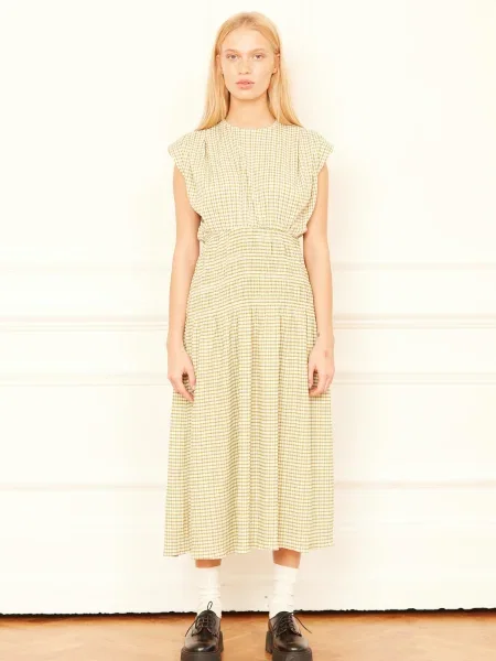 Aligne Rochie Desi kaki alb