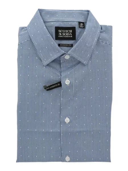 Cămașă Scotch & Soda cu dungi albastru