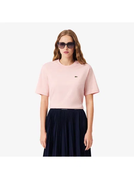 Lacoste футболка Relaxed Fit рожева