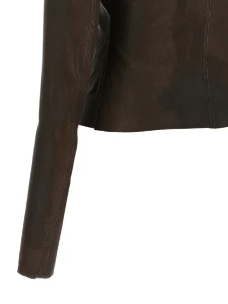 Geacă Rick Owens asimetrică maro