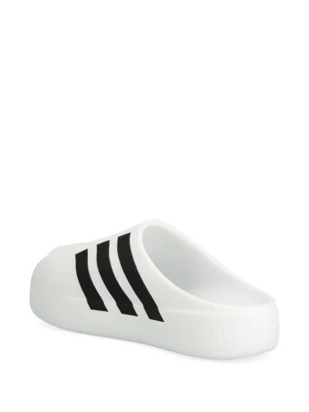 Geacă Adidas cu șireturi cu dungi cu platformă alb