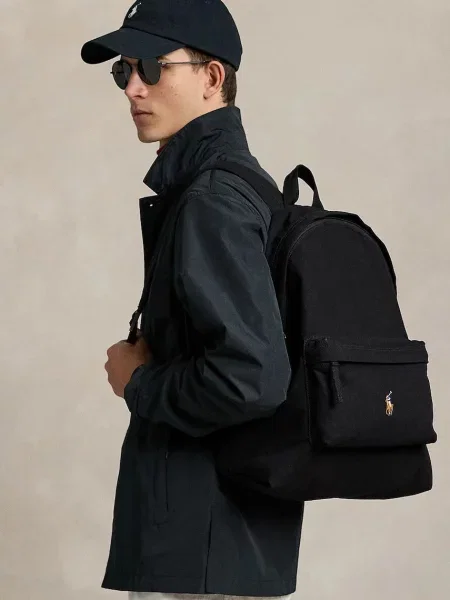 Однотонный большой рюкзак Polo Ralph Lauren синий