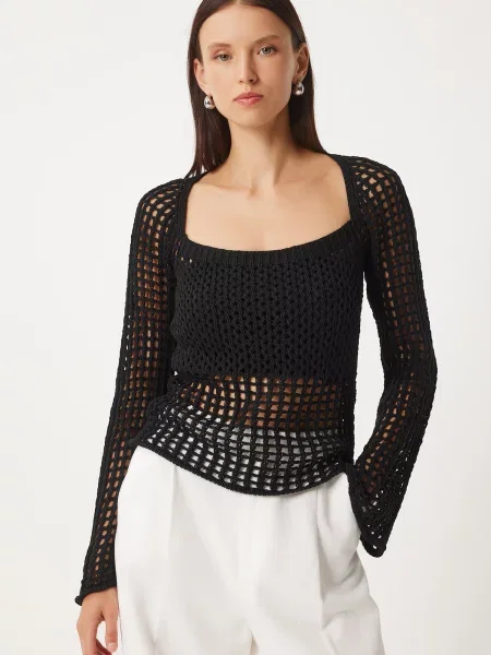 Happiness İstanbul Pulover negru