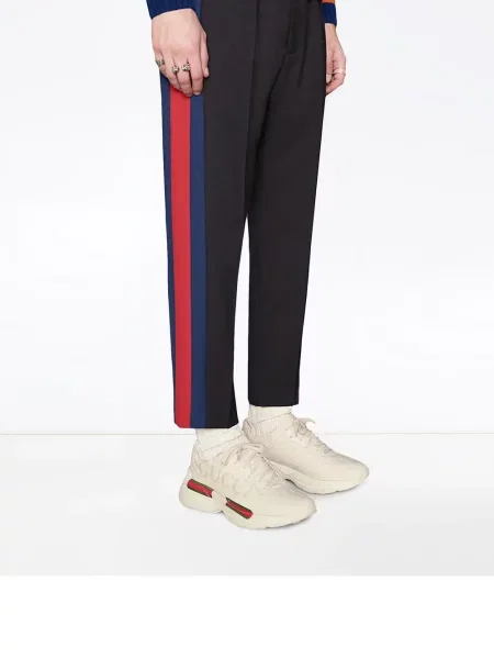 Iš natūralios odos sportbačiai Gucci Rhyton balta