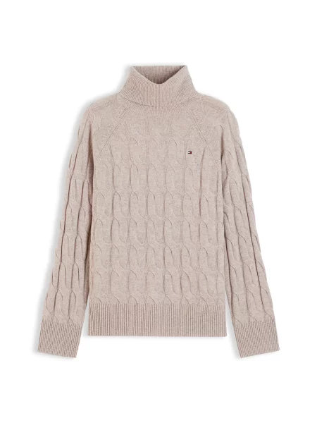 TOMMY HILFIGER Pulover cappuccino maro