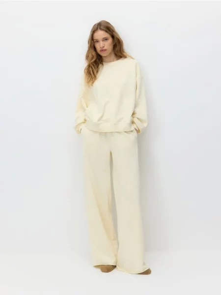 Reserved Однотонний світшот з високим вмістом нюдовий 