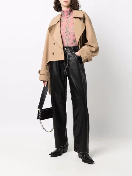Pantaloni Eytys din piele negru