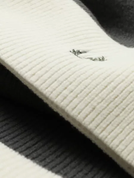 Fular Fred Perry tricotate alb