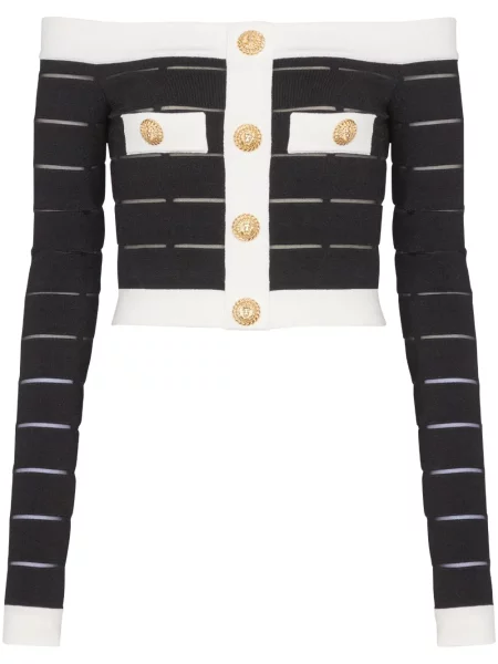Top Balmain tricotate negru