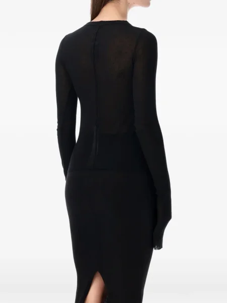 Top Rick Owens lung negru