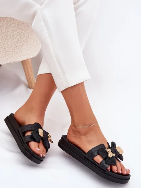 Брошка Boto с панделка черно