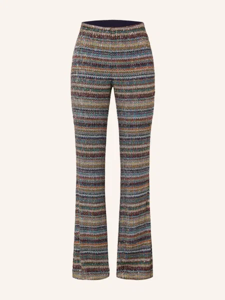 Missoni Pletené Kalhoty S Flitry A Třpytivou Přízí světle / tmavě červená / tmavě modrá šedá