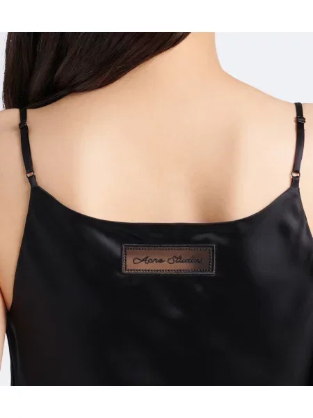 Maiou Acne Studios din satin negru