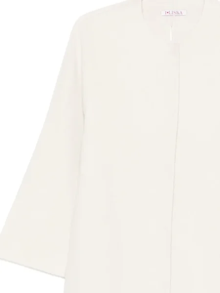 Palton Liska din cașmir alb