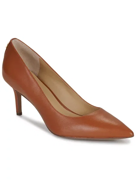 Salonarji Lauren Ralph Lauren z zaprtim prstom z visoko peto rjava