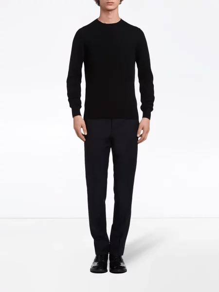 Sweter Prada z okrągłym dekoltem czarny