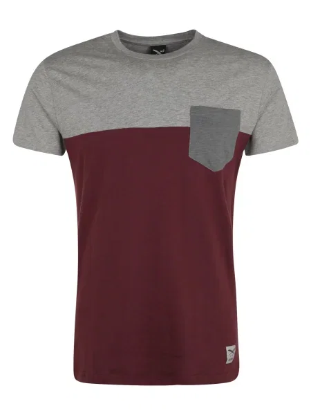 Iriedaily Tricou amestecat / roșu merlot gri