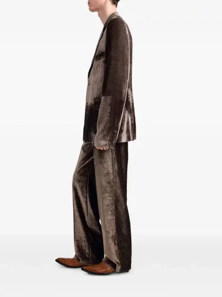 Pantaloni Maison Margiela de catifea maro