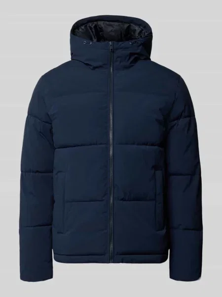 Kurtka pikowana z kapturem model GALAXY' Jack & Jones granatowa