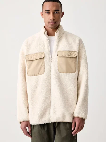 Levi's hanorac cu pentru bărbați din polar CAMPO SHERPA bej